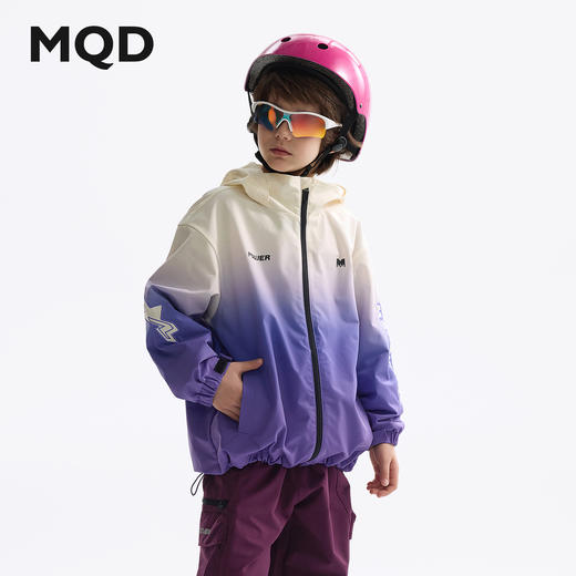 【MQD】【三防】童装儿童风衣2025新款春季男童连帽外套渐变色上衣 商品图0