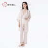 都市丽人冰雪丝印花睡衣女士家居服吊带长裤外袍丝质三件套LHH5A7 商品缩略图4