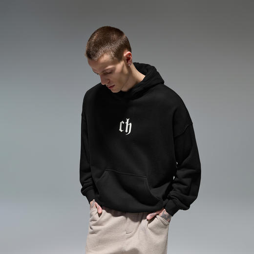 CHINISM赤尘 CH经典印花连帽卫衣男2025新款美式男士外套情侣帽衫 商品图2