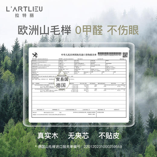拉特丽儿童学习桌小学生书桌可升降桌子实木写字桌灵自律桌椅组合 商品图2