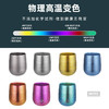 【纯钛吸管杯】纯钛水杯家用双层带盖冰晶户外茶杯套装礼盒轻奢牛奶咖啡鹅蛋杯子 商品缩略图2