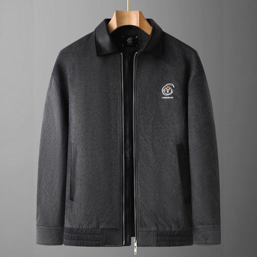 【DDT】大依优型大码男装外套夹克加肥加大300斤时尚翻领宽松阔版夹克男秋季外套胖子休闲 商品图1