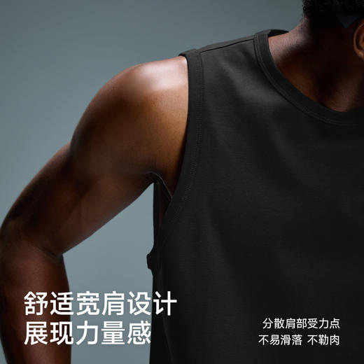 CHINISM赤尘 黑色跨栏背心男夏季新款纯棉男士坎肩男生无袖t恤 商品图2