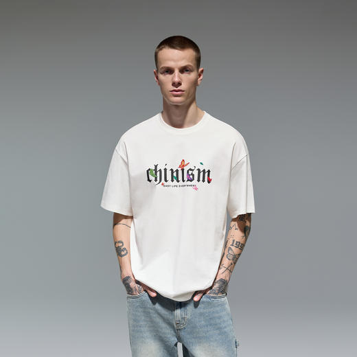 【凉感速干】CHINISM赤尘 刺绣短袖T恤男夏季新款男士休闲上衣 商品图0