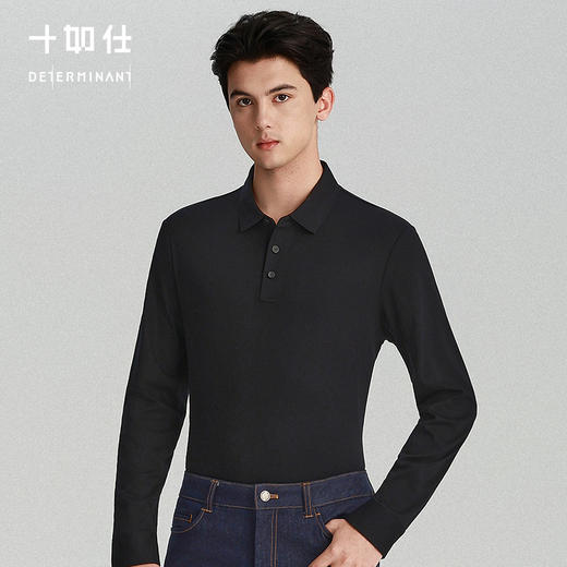 秋冬针织远红外保暖无缝压胶长袖POLO-P04-03 商品图9