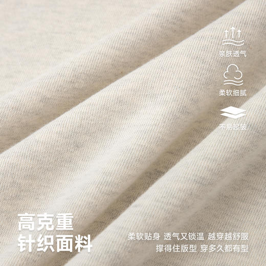 CHINISM赤尘 纯色刺绣logo圆领卫衣男秋季重磅男生休闲长袖上衣 商品图3