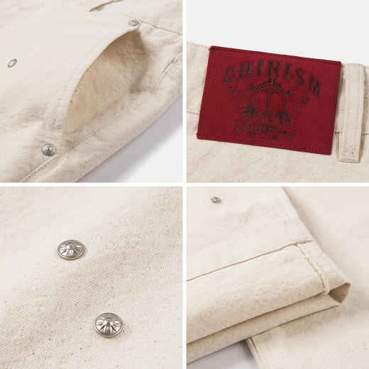 CHINISM赤尘 重磅工装休闲裤男秋季新款美式复古直筒纯棉男士裤子 商品图4