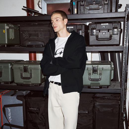 CHINISM赤尘 重磅连帽开衫卫衣男秋季潮牌宽松慵懒情侣休闲外套 商品图4