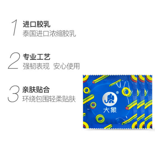 大象避孕套20只装 超薄男用成人计生用品情趣安全套超薄超润款 商品图3