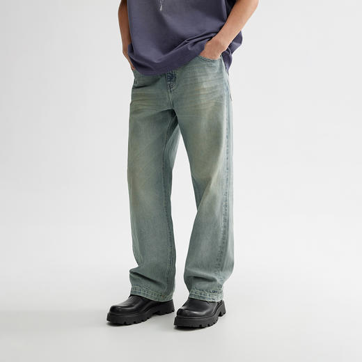 【商场同款】CHINISM赤尘 骑士印花水洗蓝牛仔裤男2025春季新款 商品图4