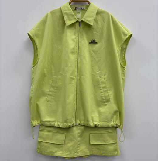 MZ翻领无袖短袖外套配半裙两件套（绿）夏季952010030321 商品图1