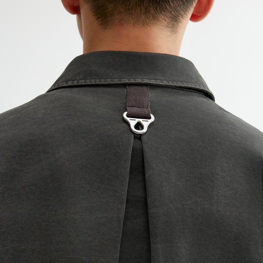 CHINISM折扣季 牙签褶宽松休闲长袖衬衫男春季纹理水洗男士衬衣 商品图2