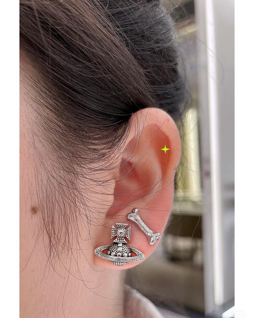 现货 THS-无 西太后家 贝母土星耳钉合集 6色 CU1320 商品图1