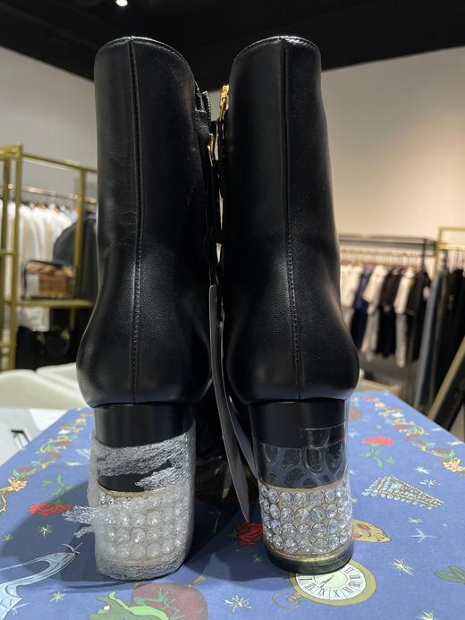 【超惠秒】GUCCI 古驰 女士可拆卸珠宝蝴蝶结 真皮高跟及踝靴11856 商品图11