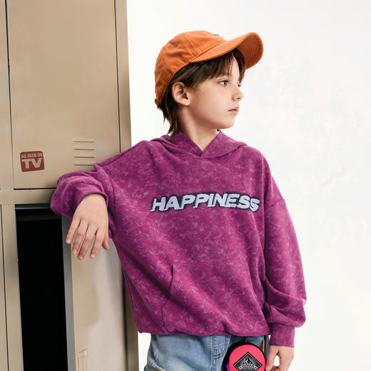 【MQD】男大童春秋季品潮酷休闲运动跑步连帽卫衣 商品图2