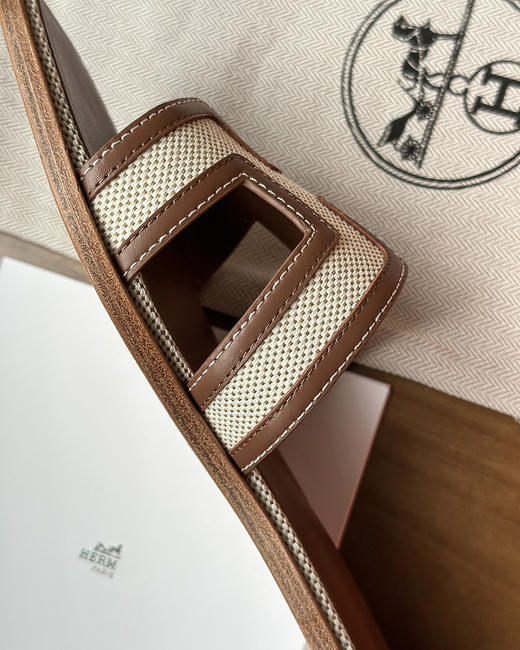 现货 THS-限时 爱马家 拼色织带款凉拖 平跟拖鞋 高跟拖鞋 6色 BZ1257 商品图11