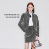 lost in echo2025早秋新款独特植绒短款阔肩夹克外套半裙短裙套装 商品缩略图1