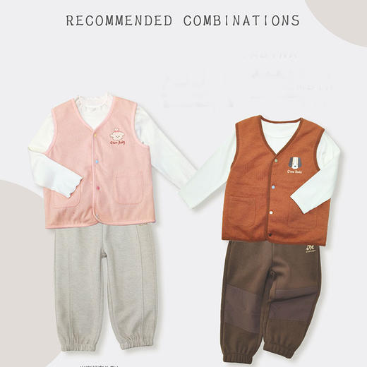 棉果果秋季新品男童金赭石色绗棉加棉两面穿马甲M312171225466 商品图1