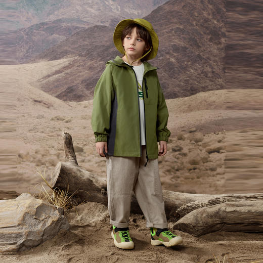 【MQD】小灯塔小灯塔男大童秋季新品潮酷休闲户外露营连帽外套 商品图4