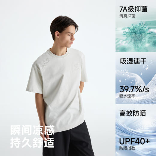 【凉感】CHINISM赤尘 花卉刺绣短袖T恤男2025夏季男士速干半袖 商品图2