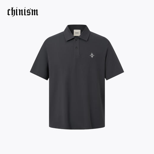 【凉感】CHINISM赤尘 刺绣polo衫男2025夏季复古休闲短袖翻领上衣 商品图0