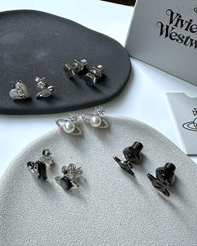 现货 THS-无 西太后家 贝母土星耳钉合集 6色 CU1320