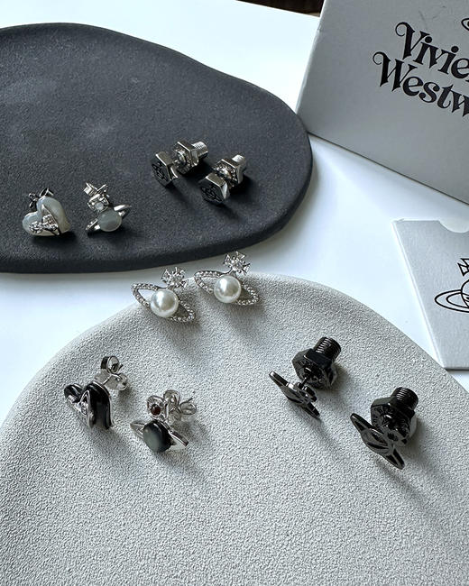 现货 THS-无 西太后家 贝母土星耳钉合集 6色 CU1320 商品图0