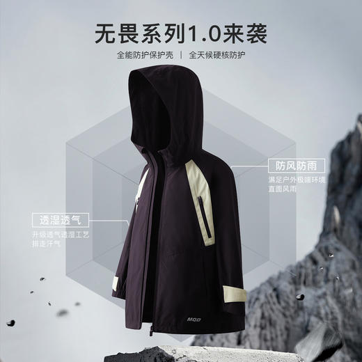 【MQD】童装男童三防外套三合一春秋装款儿童中大童防风风衣 商品图3