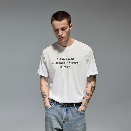 【商场同款】CHINISM赤尘 数码印花短袖T恤男2025夏季水洗半袖 商品图1