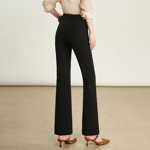 「自」全新升级【铂金会员174/天猫229/差价55】(45608)洛诗琳窄版直筒九分裤2025秋季新款高腰显瘦微喇叭休闲长裤 商品图2