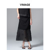 VIMAGE纬漫纪拼接网纱珠片花朵优雅A字显瘦半身裙2025季夏新款V2306934 商品缩略图3