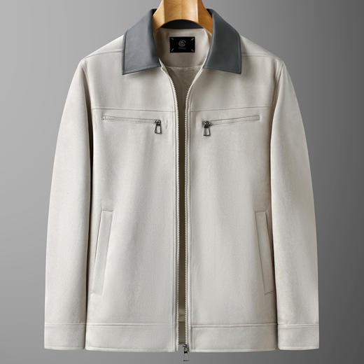 【DDT】大依优型大码男装翻领夹克休闲外套加肥加大百搭300斤茄克衫男肥佬宽松上衣 商品图6