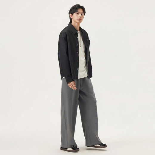 gxg.jeans男装  撞色拼接潮流宽松直筒休闲长裤男士 25年秋热卖 商品图4