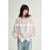 MAISON CECILE亚麻肌理感可调节抽绳圆领宽松简约白衬衫 商品缩略图2