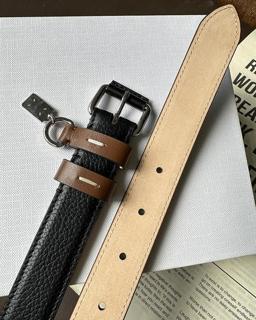 现货 THS-无 M6家 荔枝纹小牛皮细款腰带 CR234 商品图8