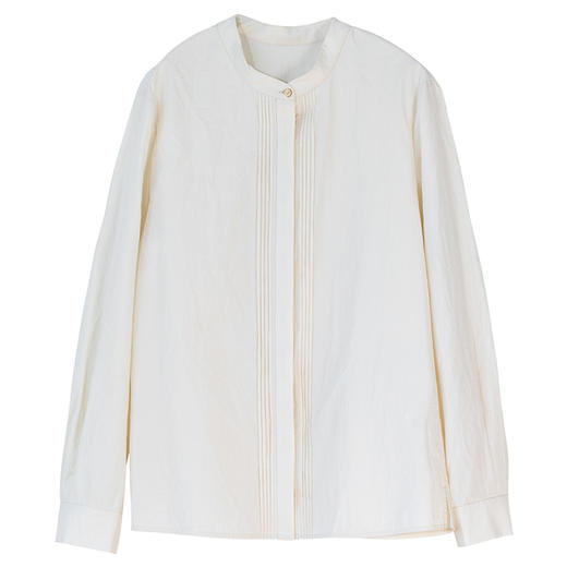 牧衣游原创 打条汉麻棉净色衬衫古朴禅意新中式上衣茶服 梨花梦 商品图4