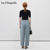拉夏贝尔/La Chapelle高腰显瘦直筒西装裤女通勤时尚小个子九分烟管裤 商品缩略图4