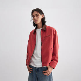 CHINISM折扣季 撞色底特律工装夹克男春秋水洗做旧复古男士外套