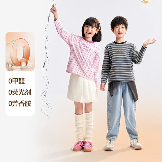 男女童圆领长袖针织衫秋季新款安奈儿童装EM531505 商品图2