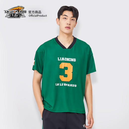 辽宁飞豹男篮官方商品丨辽篮球员印号墨绿色T恤美式潮流短袖球迷 商品图4