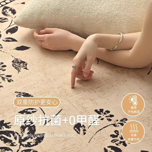 【法式中古风🖤原纱抗+0甲醛】 衣帽间化妆间地垫 圆形地毯惊艳上线！✨母婴可用、防滑抗菌、擦即净，轻松打造轻奢级客厅&卧室！ 商品图2