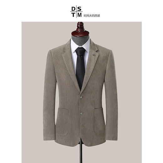 【DDS】大依优型大码男装商务西服秋冬加大码男款休闲时尚英伦风单西男上衣宽松 商品图5