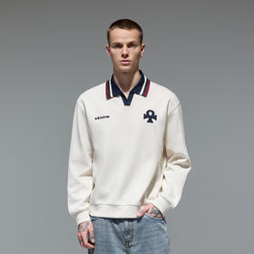 CHINISM赤尘 撞色海鸥领卫衣男秋季新款美式学院风男生长袖上衣