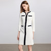 IWY/法式简约黑白撞色连衣裙女秋季长袖正式场合商务职业裙Q1443 商品缩略图1