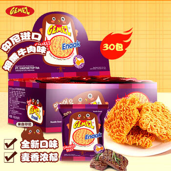 GEMEZ小鸡面干脆面烟熏牛肉风味14g*30休闲旅游零食下午茶点心年货礼盒 /休闲食品 /膨化食品 /干脆面 商品图4