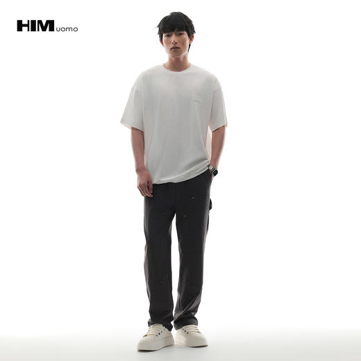 HIM漢崇 可调抽绳松紧腰舒适透气宽松百搭工装休闲裤男 2026春季 商品图1