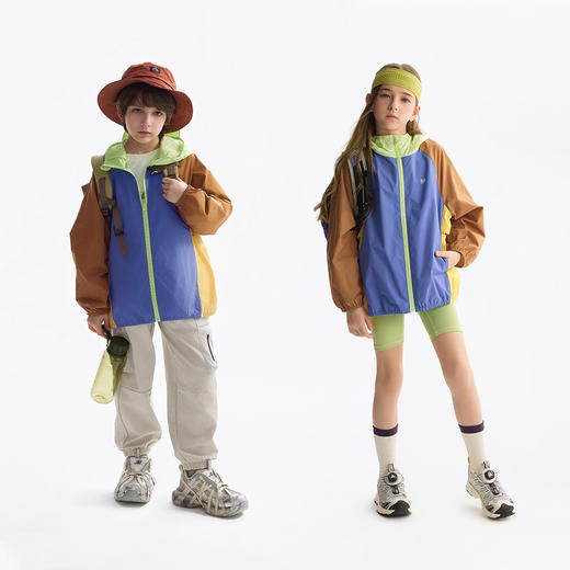 【MQD】童装男童外套2025春季新款儿童撞色轻量透气骑行服运动风 商品图3