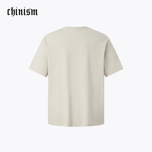 CHINISM赤尘 撞色缝线设计高克重纯棉t恤男夏季新款简约百搭半袖 商品图1