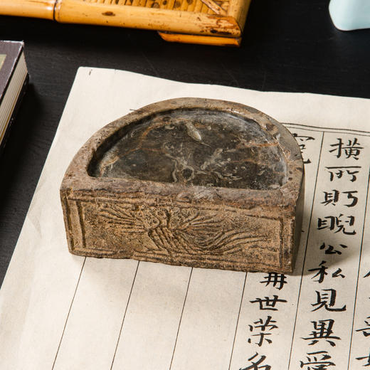 汉晋“精巧凤凰纹”古砖制砚 商品图8