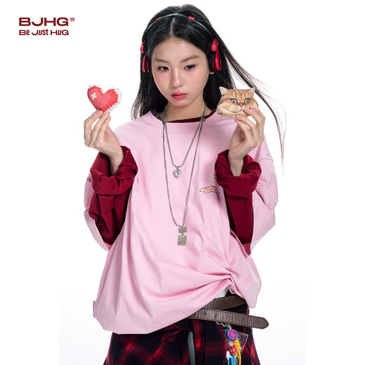 BJHG不计后果 爱心贴贴t恤配饰设计感潮牌衣服装饰品装饰 商品图0